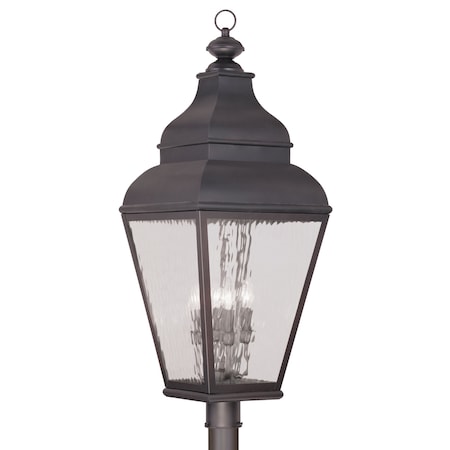 Livex Lighting Exeter 4 Light Bronze Outdoor Post Top L 2608-07