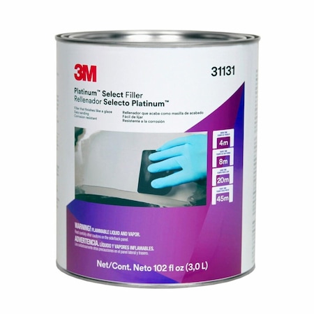 3M 1 Gal Auto Body Filler, Platinum Select Filler 31131