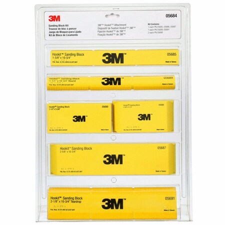 3M Hookit Sanding Block Kit, 05684, PK6 05684