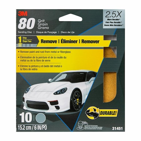 3M Sndg Discs/w Stikit Attach3145, PK10 31451