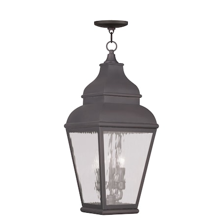 Livex Lighting Exeter 3 Light Bronze Outdoor Pendant Lantern 2610-07