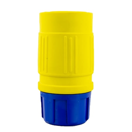 Ericson Locking Connector, L6-30R, 30 A, 250V AC, Single Phase, 2 Pole, Spring Clamp Terminals, Yellow 2612-C