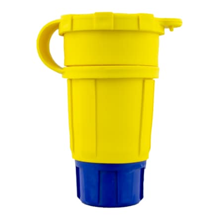 Ericson Watertight Locking Connector, L5-30R, 30 A, 125V AC, Single Phase, 2 Pole, Screw Terminals, Yellow 2610-CW6P