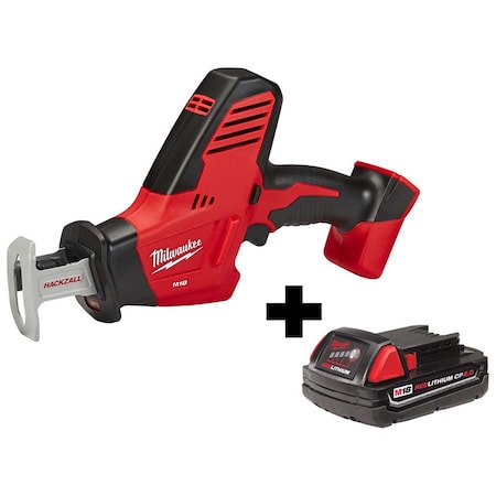 Milwaukee Tool M18 HACKZALL Recip Saw + M18 CP2.0 Battery 2625-20, 48-11-1820