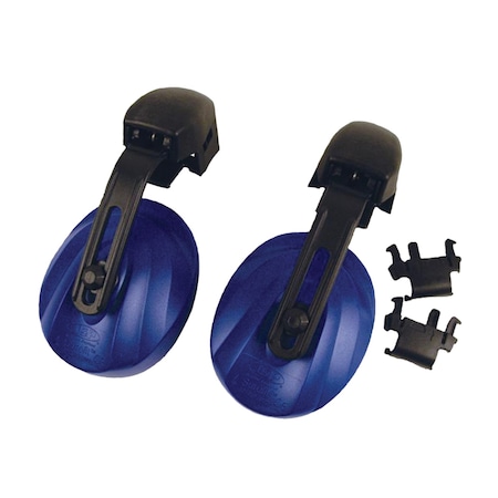 Pip Hard Hat Mounted Ear Muffs, 21 dB NRR, Black/Blue 262-AEJ030-50