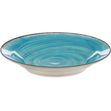 Carlisle Foodservice Mlmn Rimmed Soup Bowl, 28.5 oz., Aqa, PK6 5400315