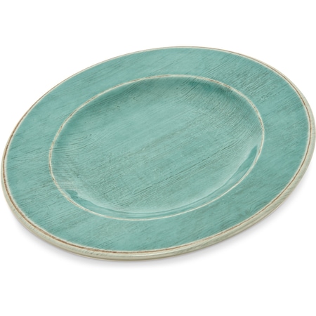 Carlisle Foodservice Melamine Salad Plate, 9", Aqua, PK12 6400215