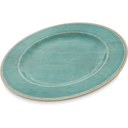 Carlisle Foodservice Melamine Dinner Plate, 11", Aqua, PK12 6400115