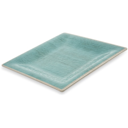 Carlisle Foodservice Melamine Square Plate, 10.5", Aqua, PK12 6402215