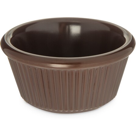 Carlisle Foodservice Melamine Fluted Ramekin, 3 oz., Choc, PK48 S28269