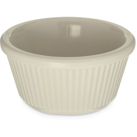 Carlisle Foodservice Melamine Fluted Ramekin, 3 oz., Bone, PK4 S282-842