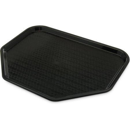 Carlisle Foodservice Cafe Trapezoid, Tray 18"x14", Black, PK12 CT1713TR03