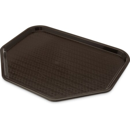Carlisle Foodservice Cafe Trapezoid, Tray 18"x14", Choco, PK12 CT1713TR69