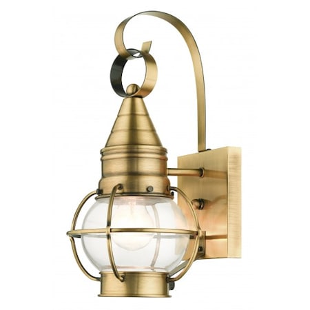 Livex Lighting Antique BrassOutdoor Wall Lantern, 1 Ligh 26900-01