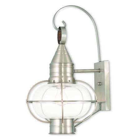 Livex Lighting Newburyport 1 Light Brushed Nickel Outdo 26904-91