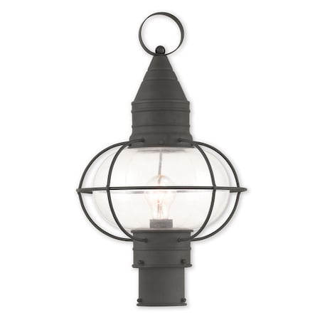 Livex Lighting Newburyport 1 Light Black Outdoor Post Top Lantern 26905-04