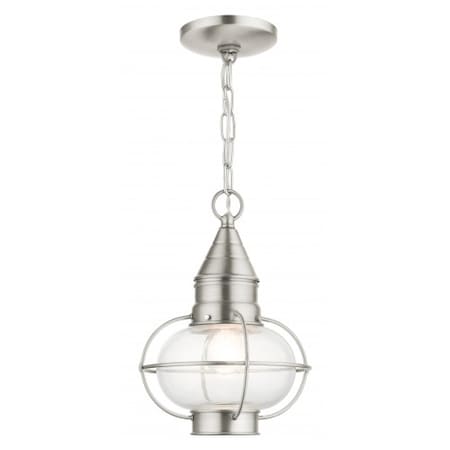 Livex Lighting Brushed Nickel Outdoor Pendant Lantern, 1 26910-91