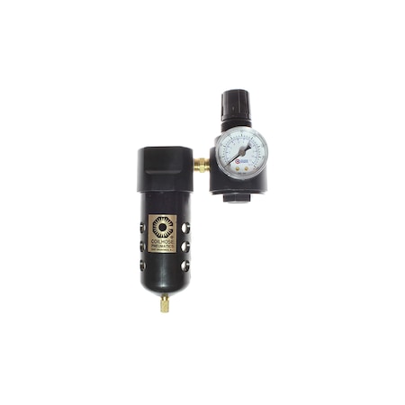Coilhose Pneumatics F/R Duo Assembly W/Gauge 1/4" CO 26FR2-G