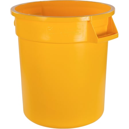 Bronco 10 gal Round Heavy Duty Plastic Can, Yellow 84101004