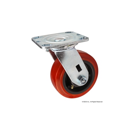 80/20 Heavy Duty, 5", Flange Mount, Swivel Caster 2708
