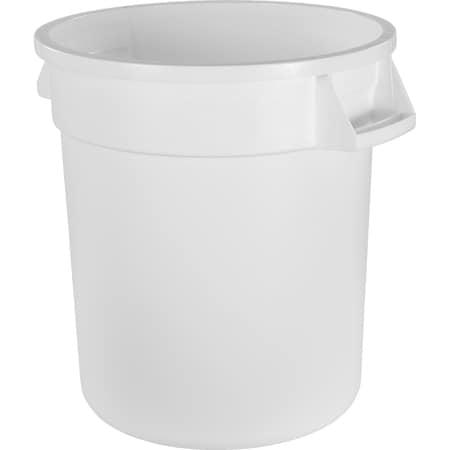 Bronco 10 gal Round Heavy Duty Plastic Can, White 84101002