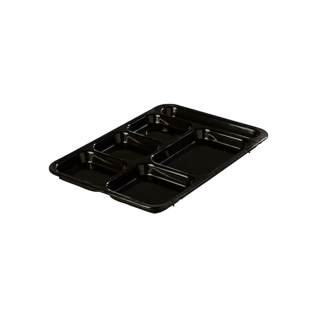 Carlisle Foodservice Right-Hand Compartment Tray, Blk, PK24 614R03