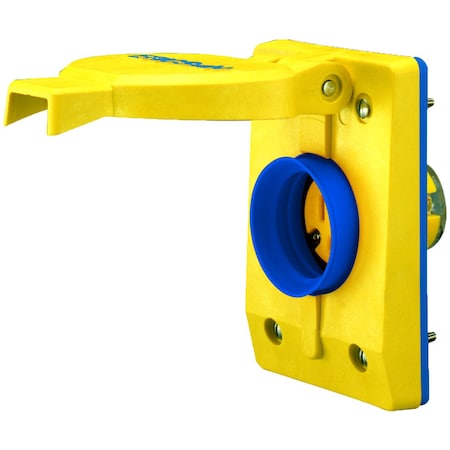 Ericson Locking Receptacle, NON-NEMA, 30 A, 125/250V AC, Single Phase, 3 Pole, Yellow 2830-FS16