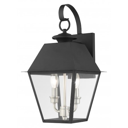 Livex Lighting Black Outdoor Wall Lantern, 2 Light 27215-04