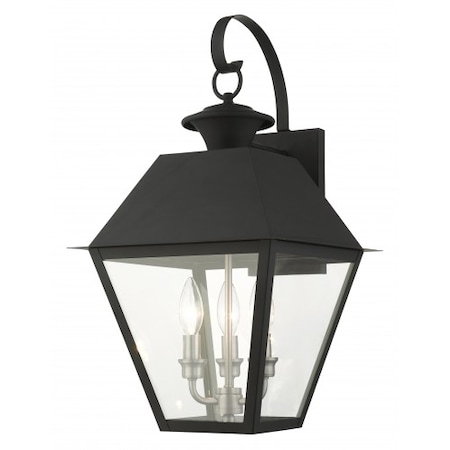 Livex Lighting Black Outdoor Wall Lantern, 3 Light 27218-04