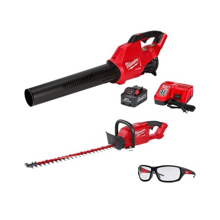 Milwaukee Tool M18 FUEL Blower Kit, EXTRA Hedge Trimmer AND Glasses 2724-21HD, 2726-20, 48-73-2020