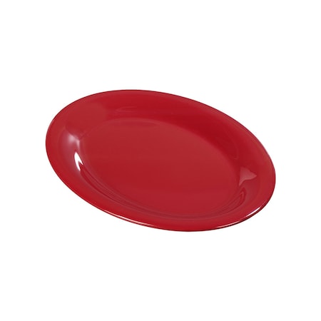 Carlisle Foodservice Melamine Platter Tray, 12"x9", Red, PK12 3308205