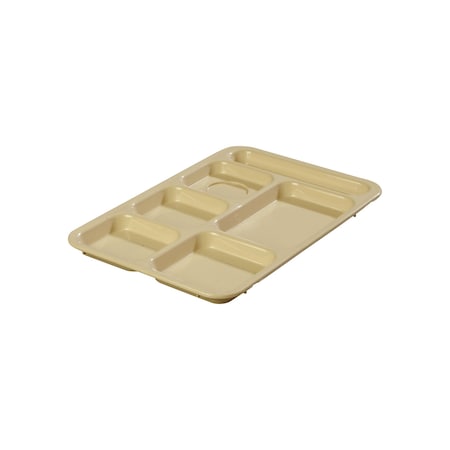 Carlisle Foodservice Right-Hand Compartment Tray, Tan, PK24 614R25