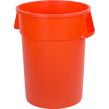Bronco Trash Can, 44 gal Round Trash Can Orange 84104424