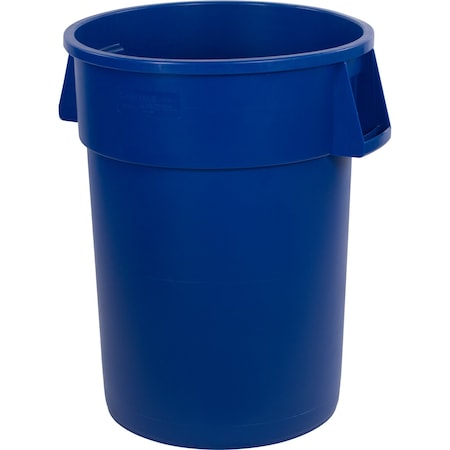 Bronco Trash Can, 44 gal Round Trash Can Blue 84104414