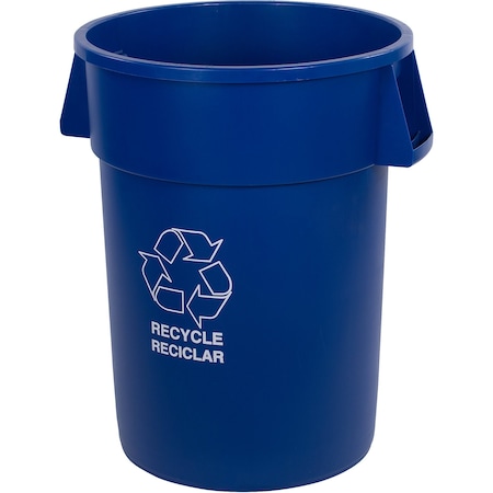 Bronco Trash Can, 44 gal Recycle Trash Can Blue 841044REC14