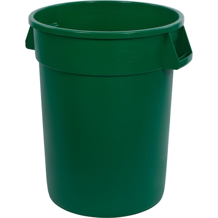 Bronco Trash Can, 32 gal Round Trash Can Green 84103209
