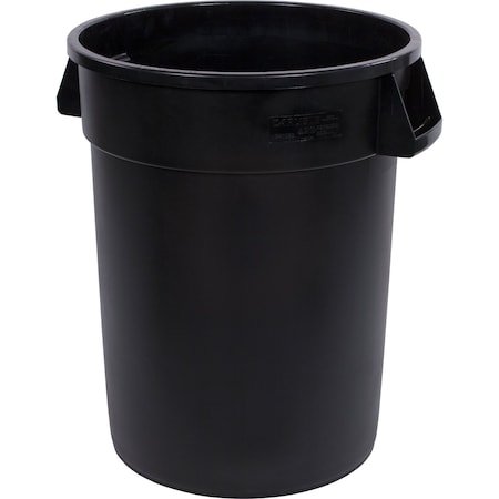 Bronco Trash Can, 32 gal Round Trash Can Black 84103203