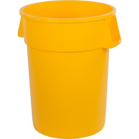 Bronco Trash Can, 44 gal Round Trash Can Yellow 84104404