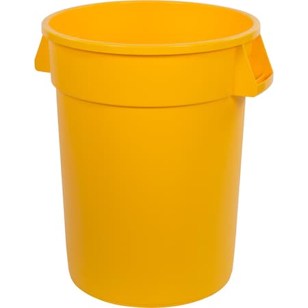 Bronco Trash Can, 32 gal Round Trash Can Yellow 84103204