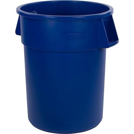 Bronco 55 gal Round Trash Can, Blue 84105514