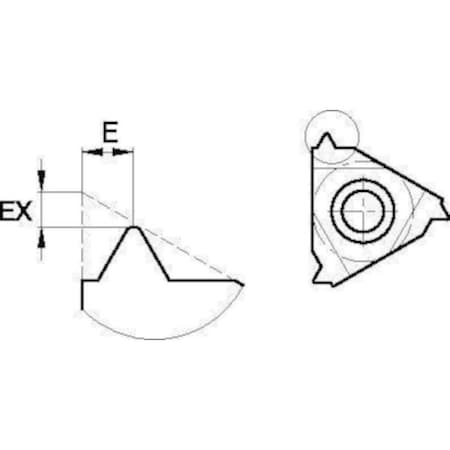Widia Threading Insert, EL035, Triangle 3EL035ISO