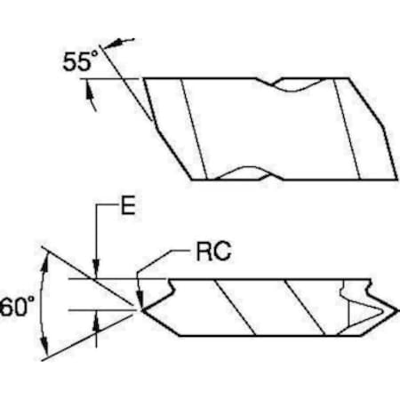 Widia Threading Insert, NTC,  NTC3L12I