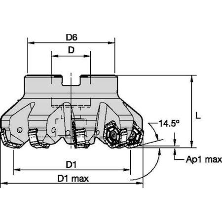 Widia Facemill, M1200 D50 0 Z4 M1200HF050Z04HN09