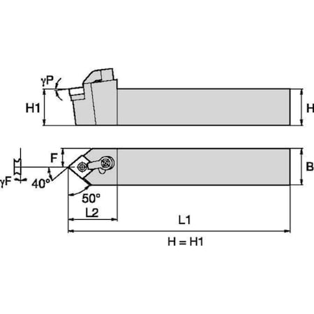 Widia Toolholder, Inch Clamping System M MCMNN164D