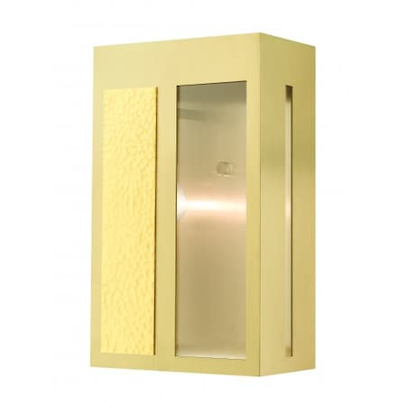 Livex Lighting Satin BrassOutdoor Wall Lantern, 1 Light 27413-12
