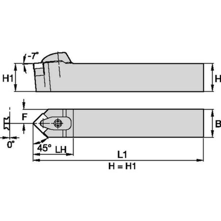Widia Indexable Toolholder, DSDN,  DSDNN3232P19KC06