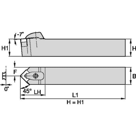 Widia Indexable Toolholder, DSDN, DSDNN4040S25KC09
