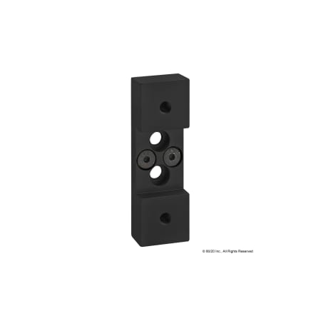 80/20 Black 10 S Roller Wheel Bracket, 1" 2750-BLACK