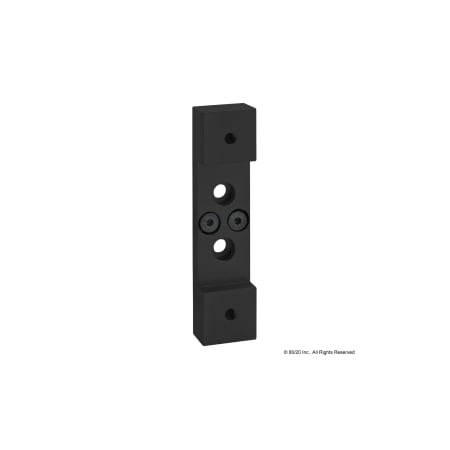 80/20 Dual Roller Wheel Bracket, 2" Blk 2752-BLACK