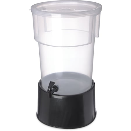 Carlisle Foodservice Round Dispenser w/Base, 5 gal., Black 222903